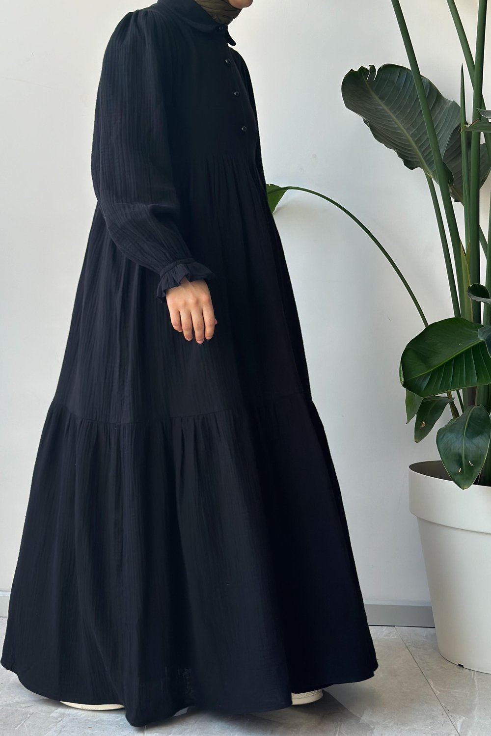 ANDE TESETTÜR, Müslin Elbise, Müslin Elbise- Siyah