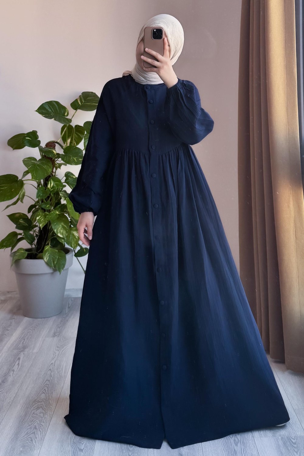 Müslin Ferace - Lacivert