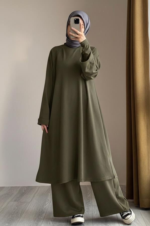 Oysho Pantolonlu Takım - Haki yeşil