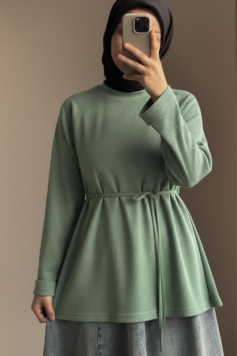 Ande Tesettür, Reglan Kol Kazak, Reglan Kol Kazak - Mint yeşil