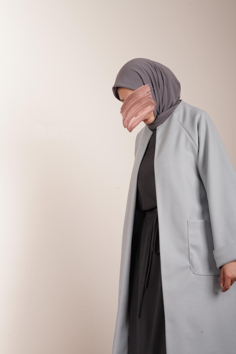 Torba Cep Kaşe Hırka - Soft mavi