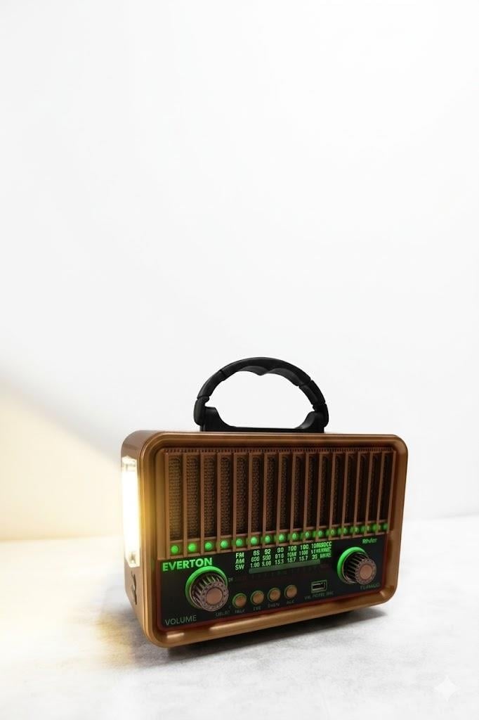 Çadır Dünyası RT-774 Nostaljik Radyo | Bluetooth & Şarjlı Retro Ahşap Tasarım