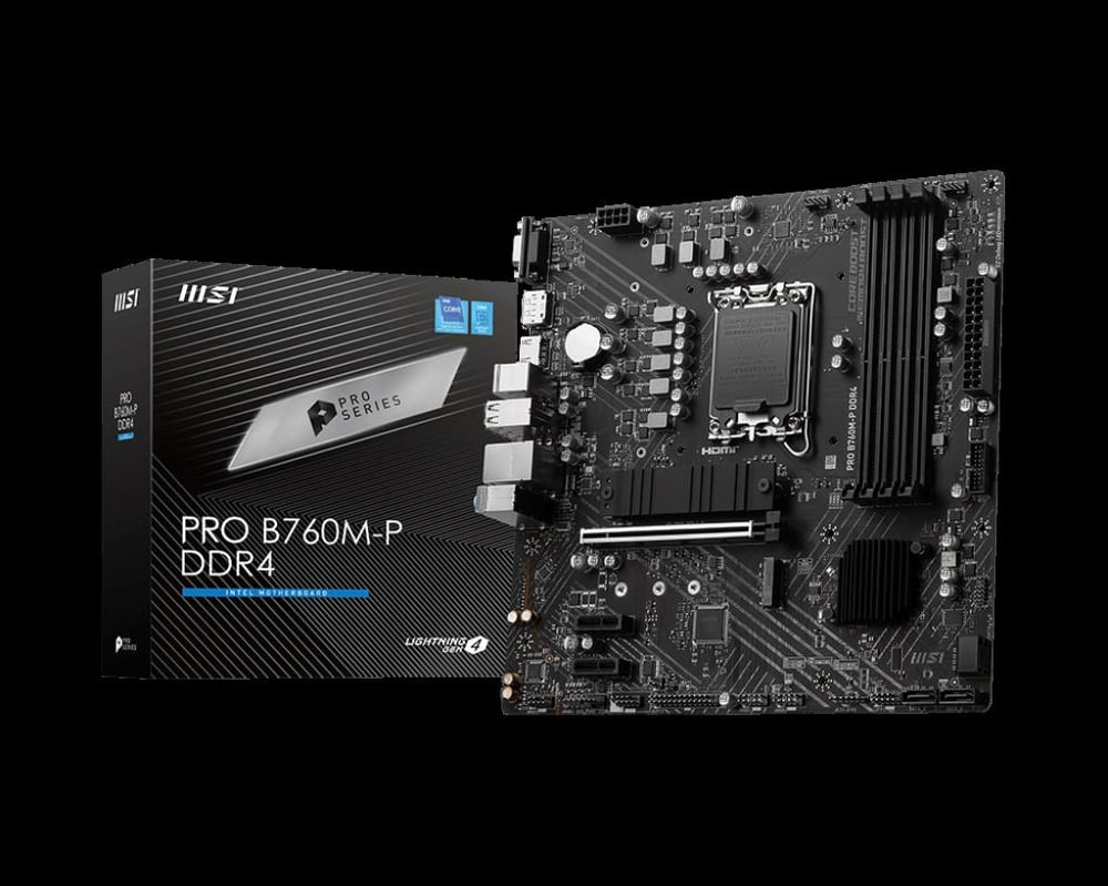MSI PRO B760M-P DDR4 4800(OC) DDR4 HDMI DP M.2 ATX 1700p 