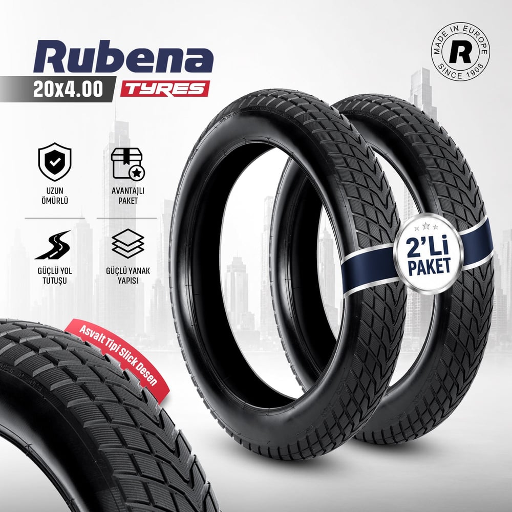 Rubena 20X4.00 Dış Lastik Road 100-406 R29 - 2 li Set