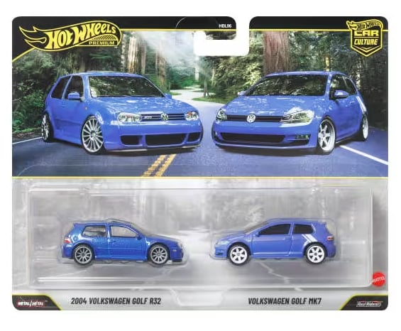 Hot Wheels Premium Car Culture 2004 Volkswagen Golf R32 & Volkswagen Golf MK7