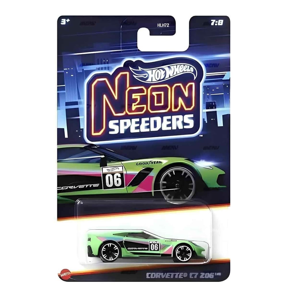 Hot Wheels Uzun Kart Neon Speeders Corvette C7 Z06
