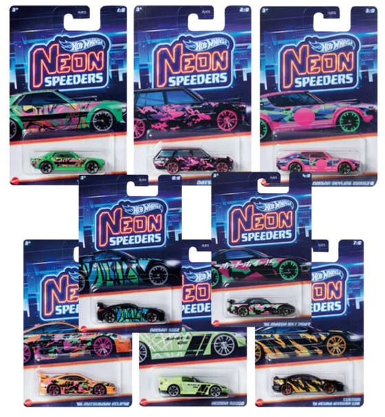 Hot Wheels Uzun Kart Neon Speeders HLH72 Tam Set