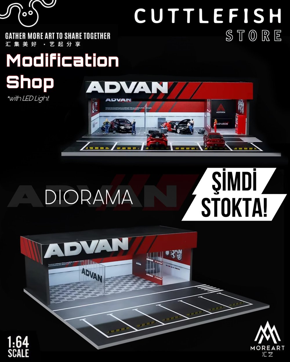  MoreArt 1/64 LIGHT EDITION ASSEMBLY AND MODIFICATION SHOP ADVAN MO936105