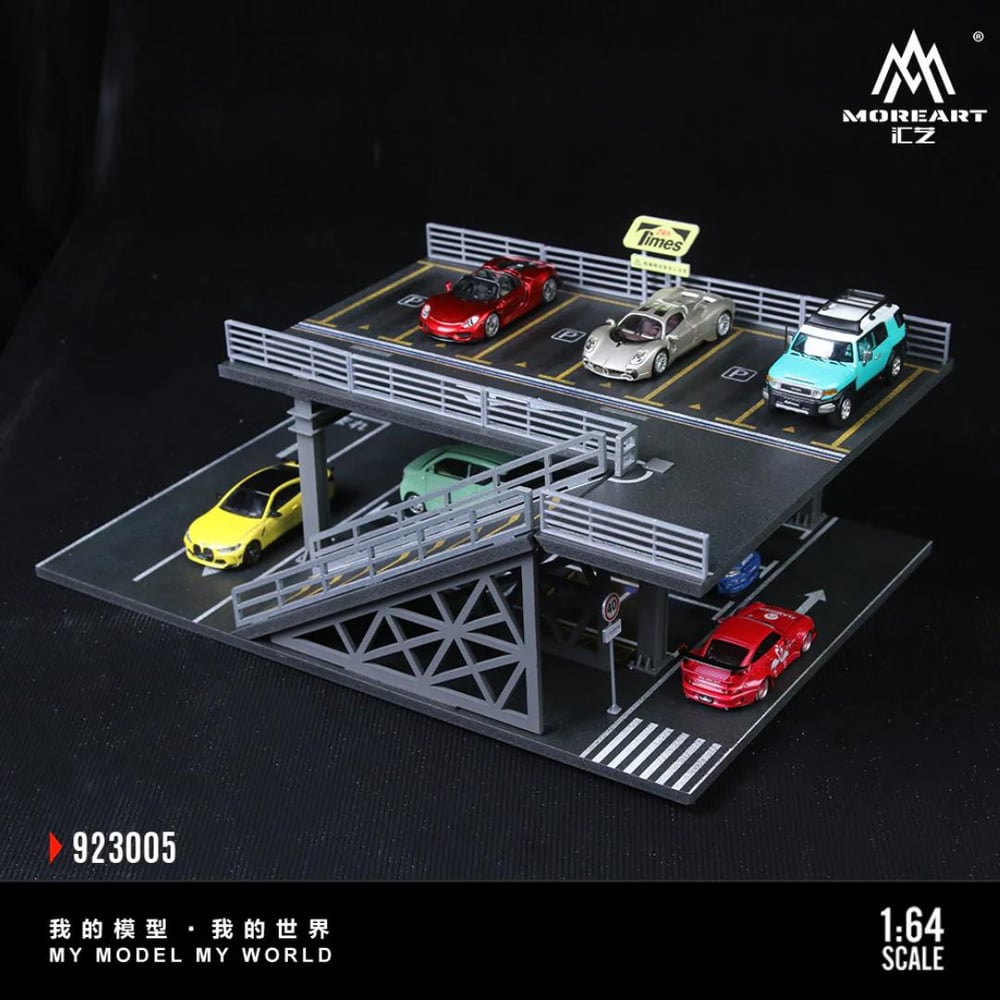  MoreArt 1:64 STEEL STRUCTURE PLATFORM PARKING SCENE DIORAMA (E)
