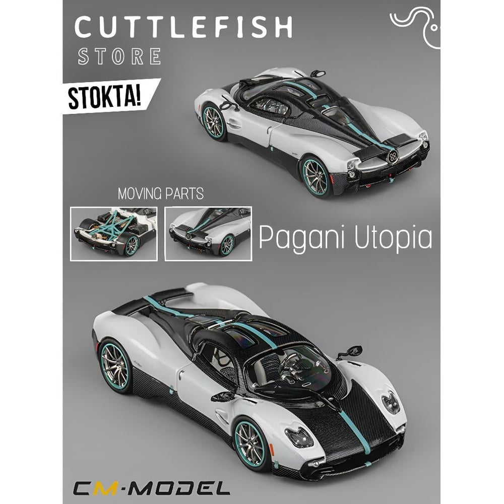 1/64 CM Model CM64-UTOPIA-09 Pagani Utopia Pearl White