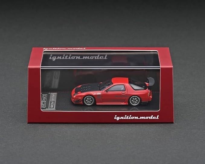 1/64 Mazda RX-7 FC3S RE Amemiya Red Metallic Diecast Scale Model Car