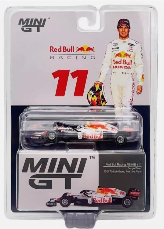 1/64 Red Bull RB16B #11 Sergio Pérez 2021 Turkish Grand Prix 3rd Place Place Blister Packaging