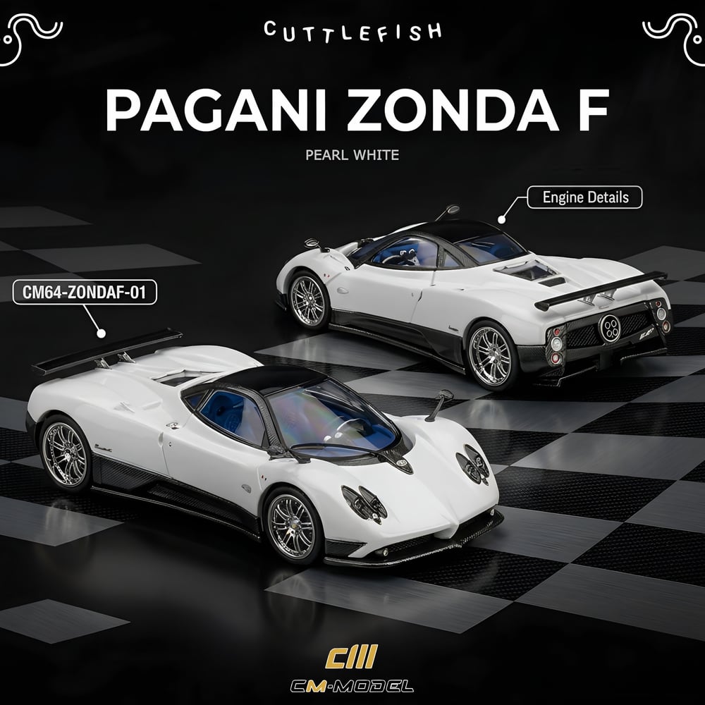 Cm Model 1::64 Pagani Zonda F Pearl White