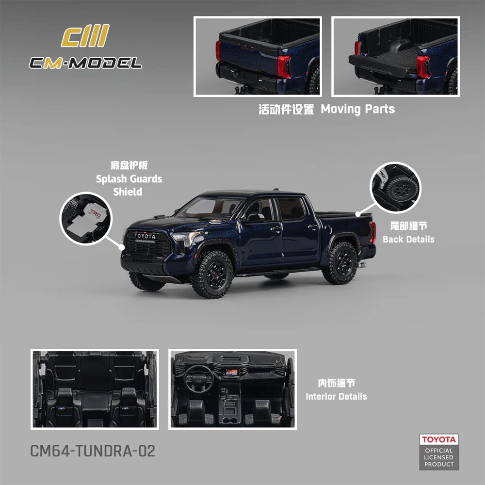 CM Model 1:64 Toyota Tundra Metallic Blue