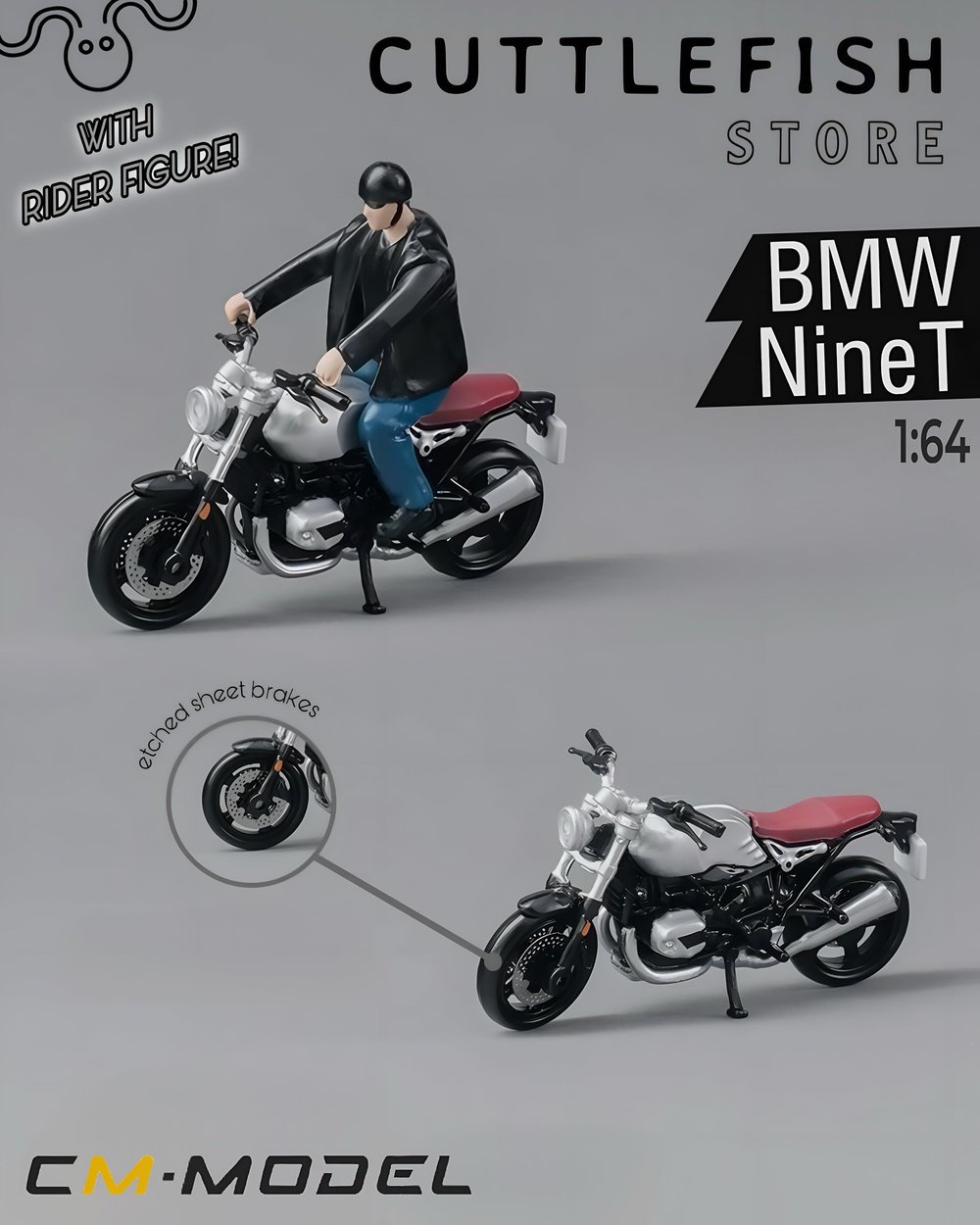 CM Model BMW NineT Silver N03 Motor