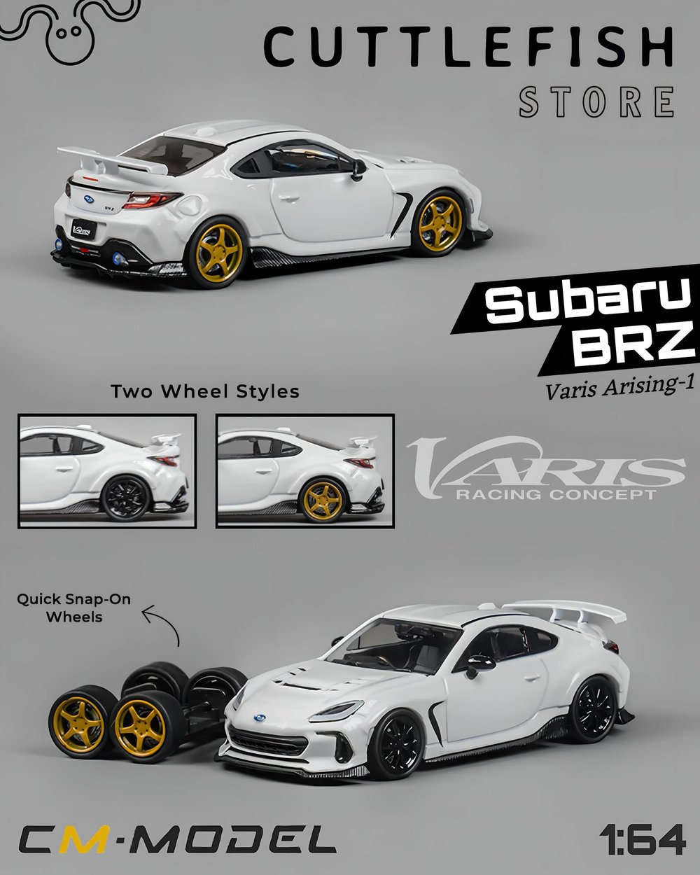 CM Model Subaru BRZ Arising-1 Varis White