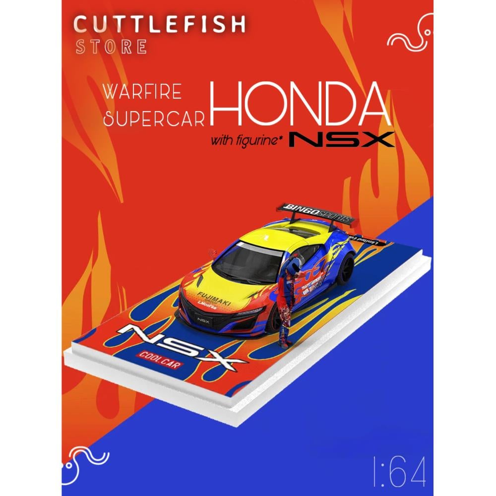 Cool Car 1:64 Honda NSX Warfire Supercar (with figure)