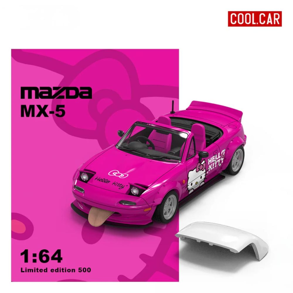 Cool Car 1:64 Mazda MX5 Hello Kitty Livery -Dark Pink