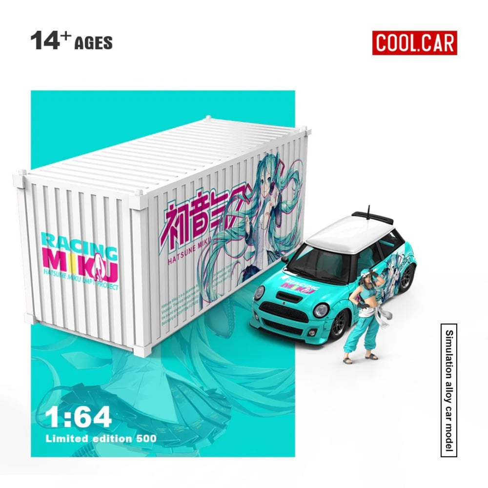 Cool Car 1:64 Mini Cooper Hatsune Miku livery (Container Version)