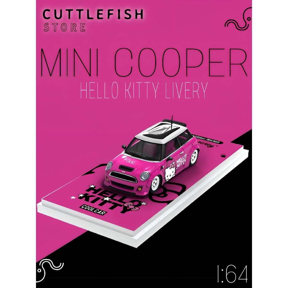 Cool Car 1:64 Mini Cooper Hello Kitty (Dark Pink)