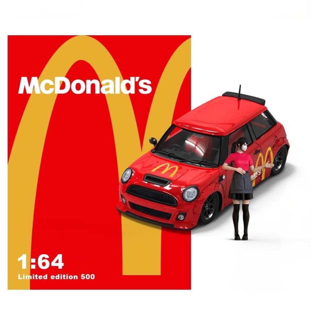 COOL CAR 1/64 Mini Cooper with McDonald's Livery (with figure)