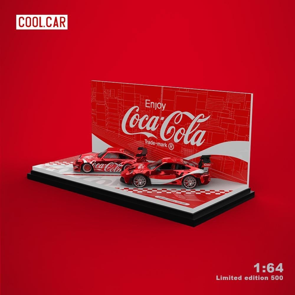 Cool Car 1:64 Porsche 964 992 Coca-Cola Set