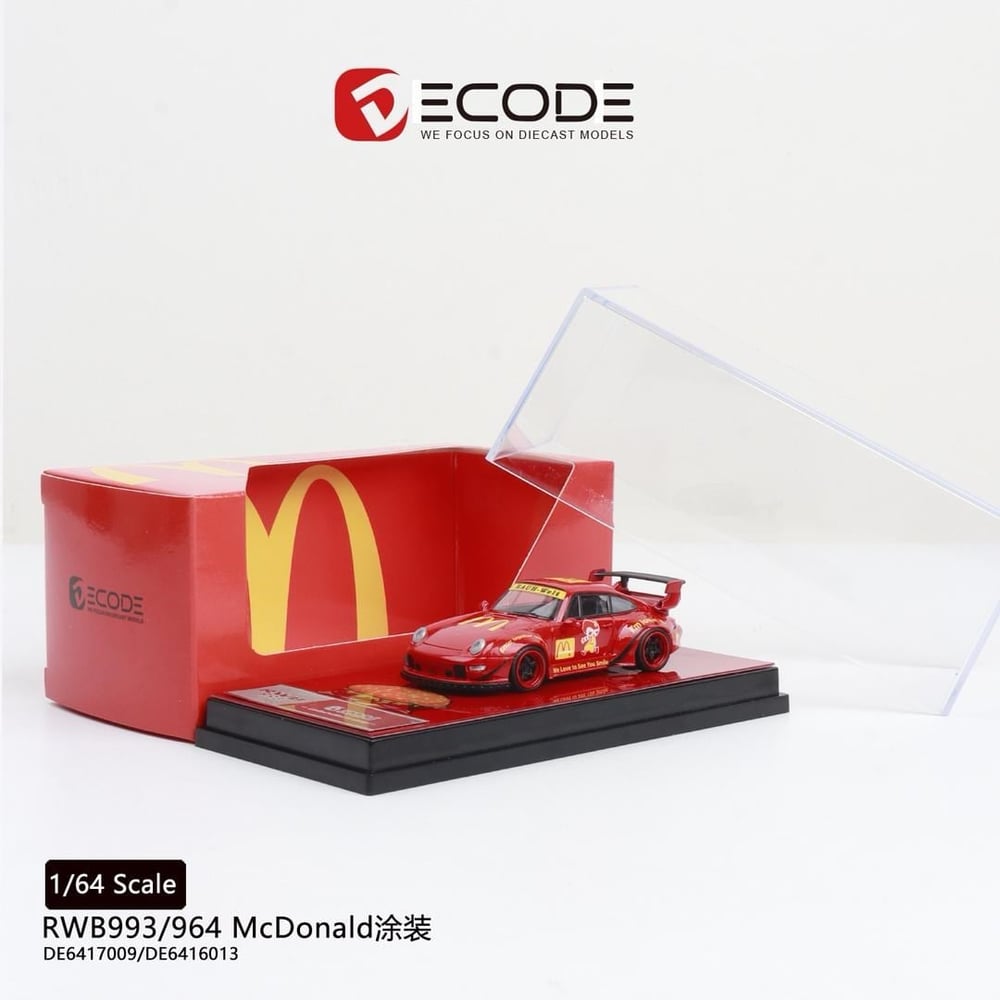DEcode 1:64 Porsche RWB 993/964 McDonald's Livery -Red