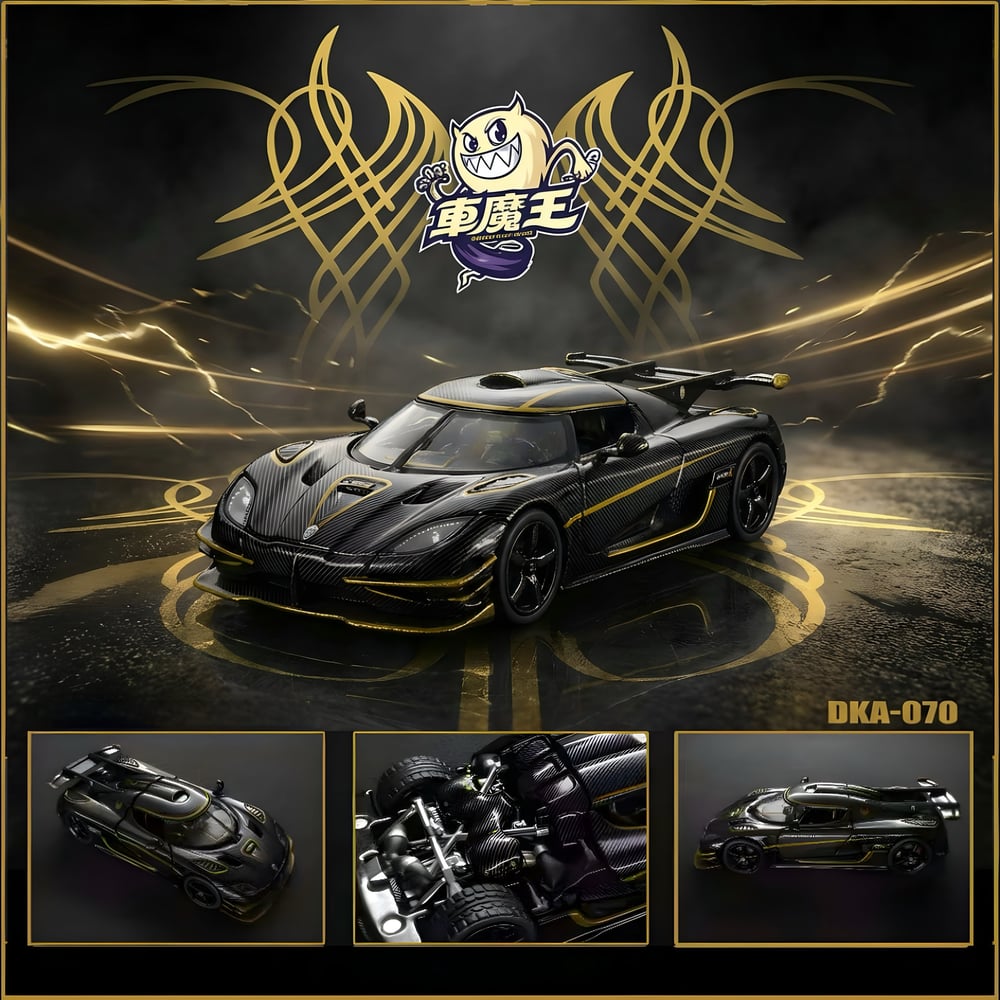 Demon King Auto 1:64 Koenigsegg One:1 Gold Phoenix Full Carbon DKA-070