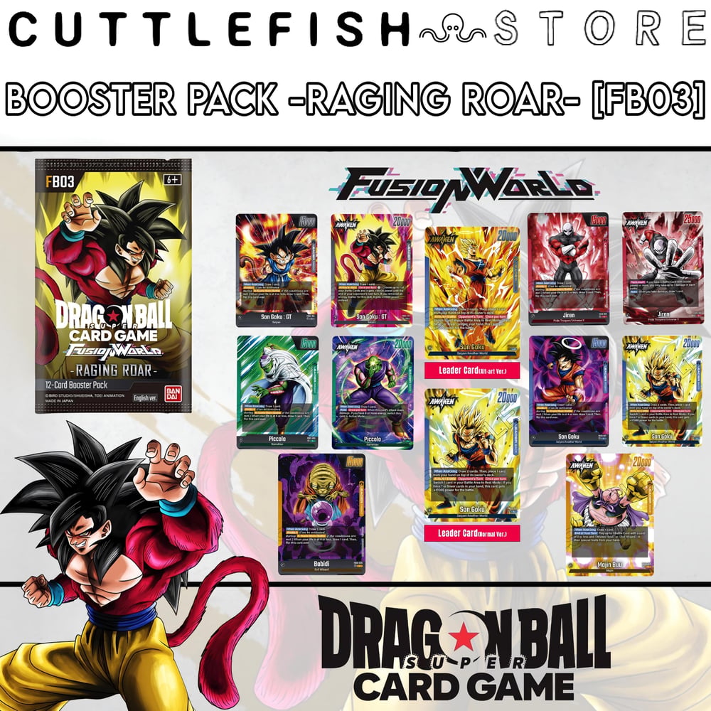 Dragon Ball Super Card Game Fusion World Booster Raging Roar FB-03 En