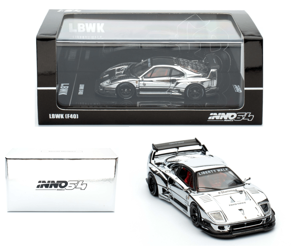 Ferrari F40 LBWK Chrome Silver