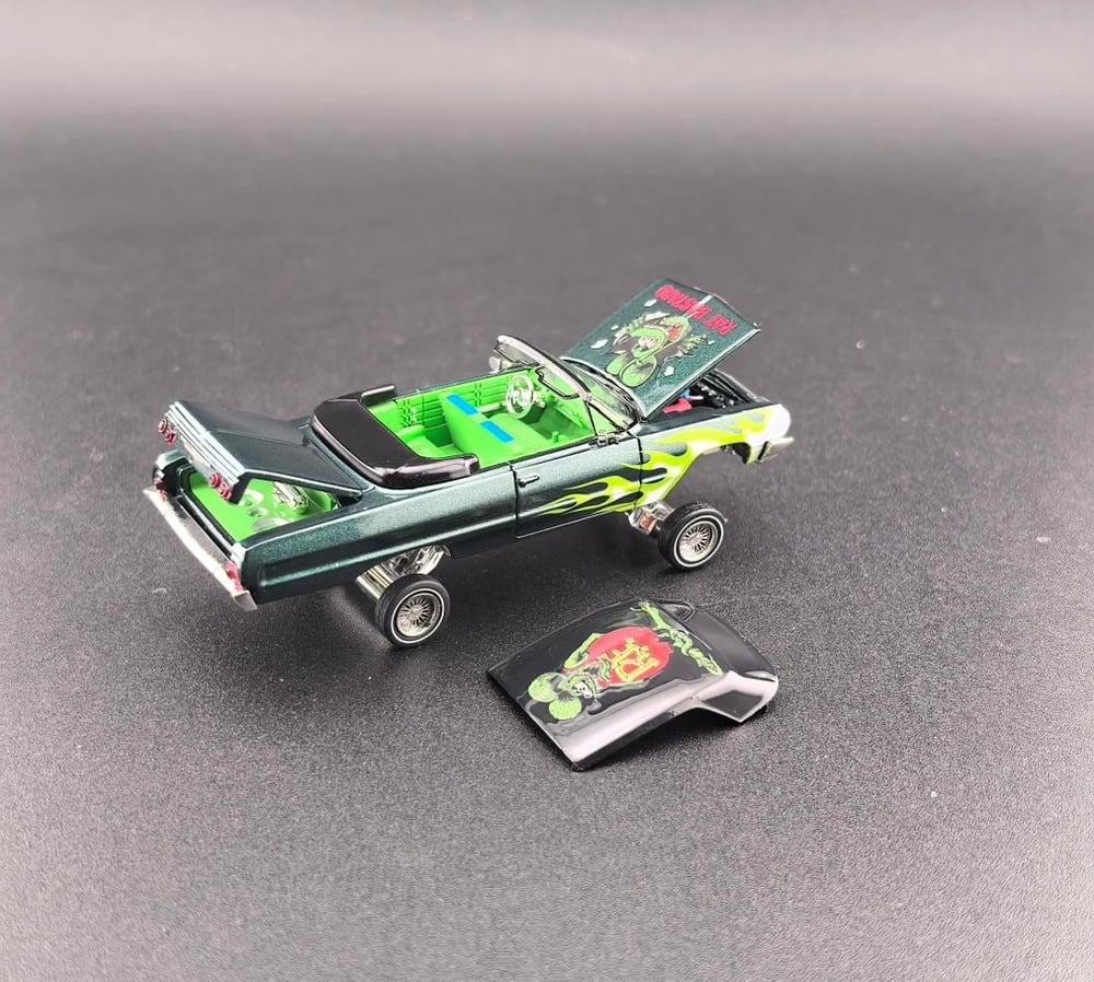 Fine Works 1/64 Chevrolet Impala West Coast Bouncing Cars Emerald Green Fink Mouse -Ordinary Version-