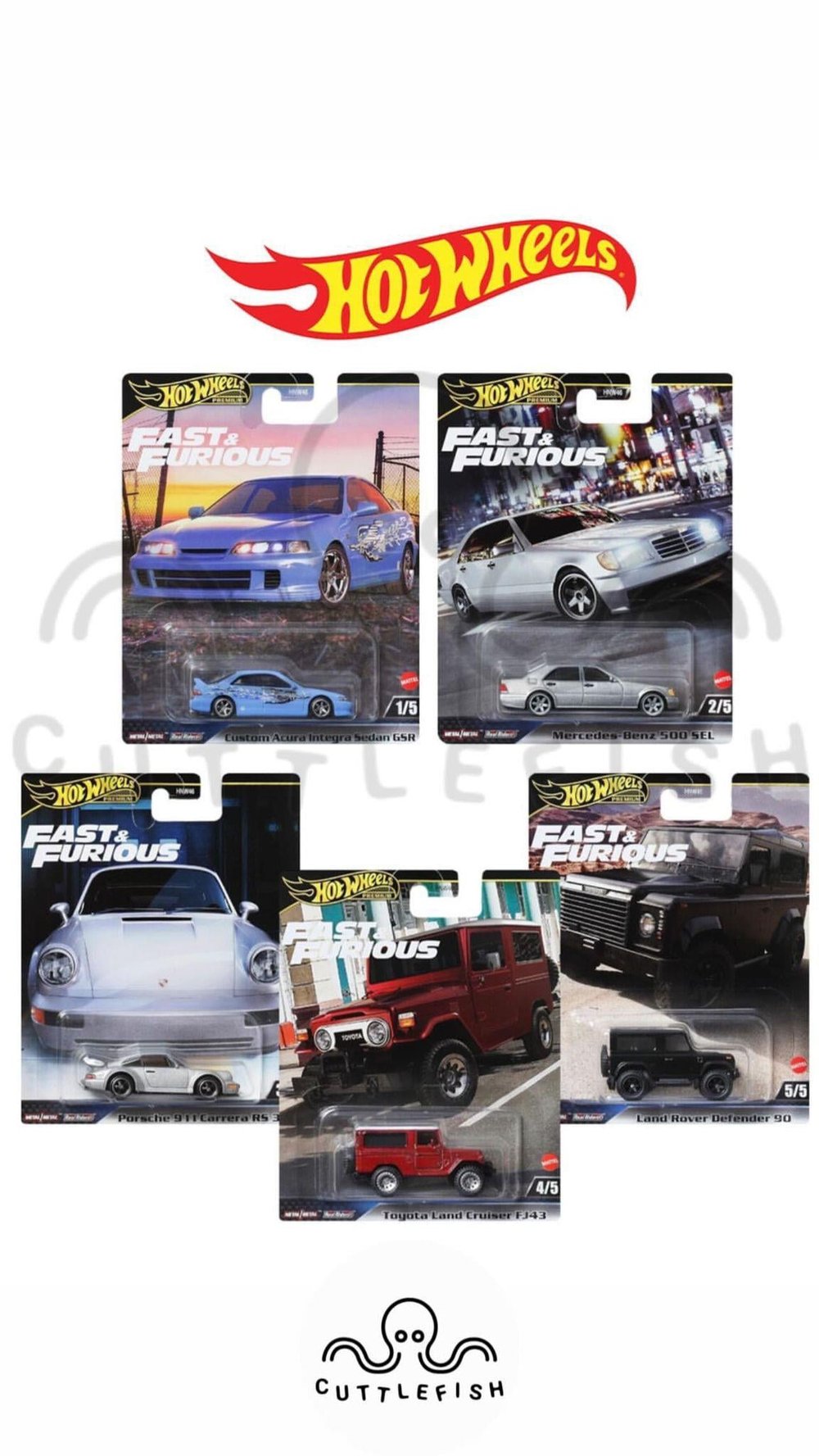 Hot Wheels// FAST&FURIOUS 2024 5'li Set HNW46