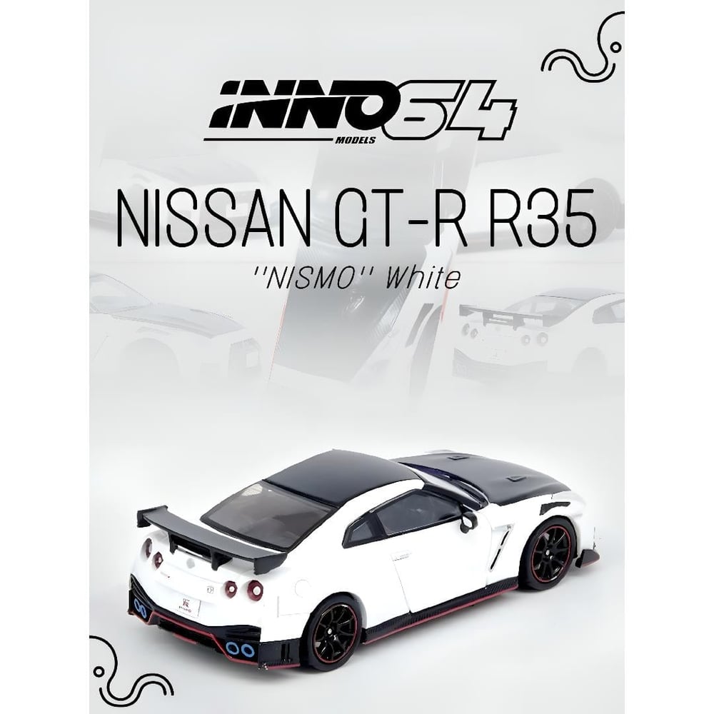 Inno64 1/64 NISSAN GT-R R35 NISMO White Diecast Scale Model Car