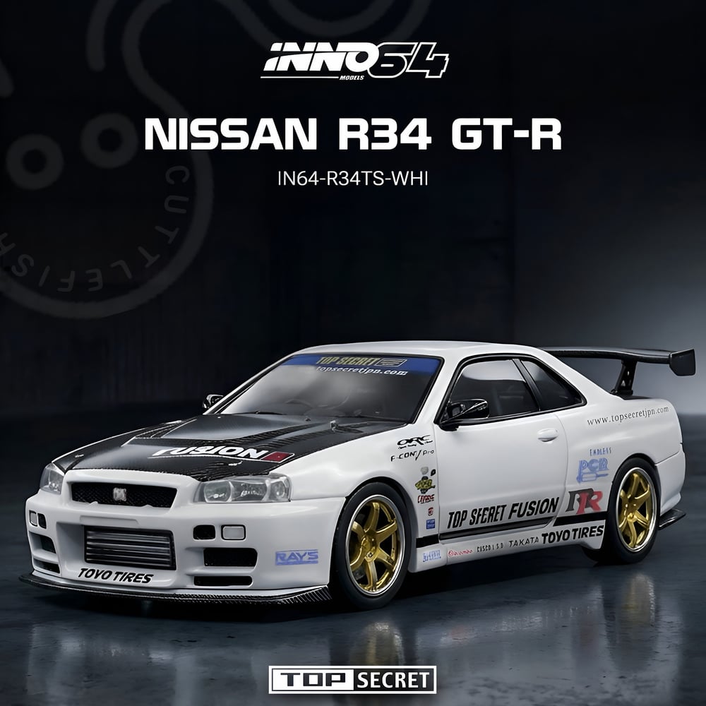 Inno64 TOP SECRET R34 GT-R White IN64-R34TS-WHI