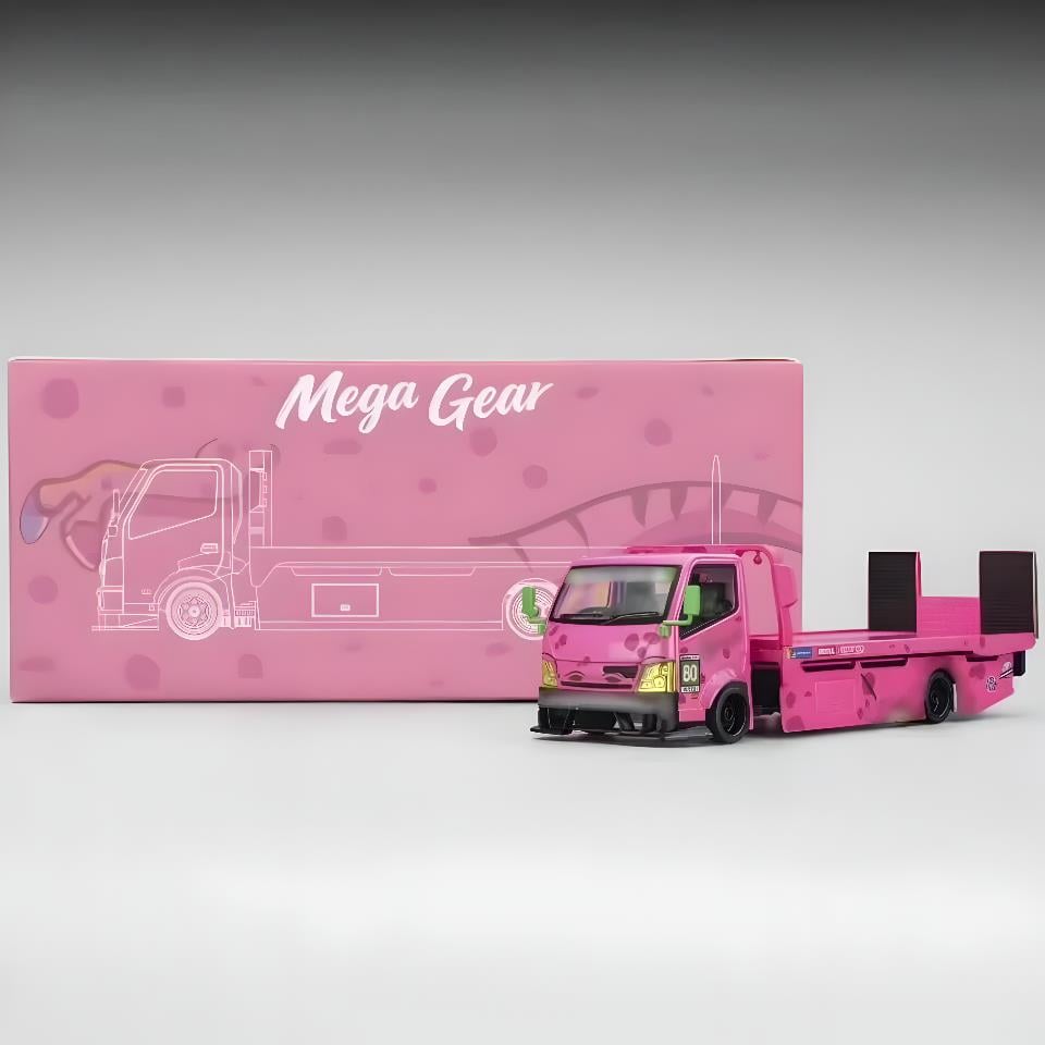Megagear 1:64 Custom Tow Truck Pink Dinosaur Roxy livery 