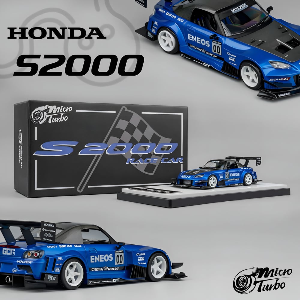 MicroTurbo - 1/64 Custom S2000 Racing - Candy Blue