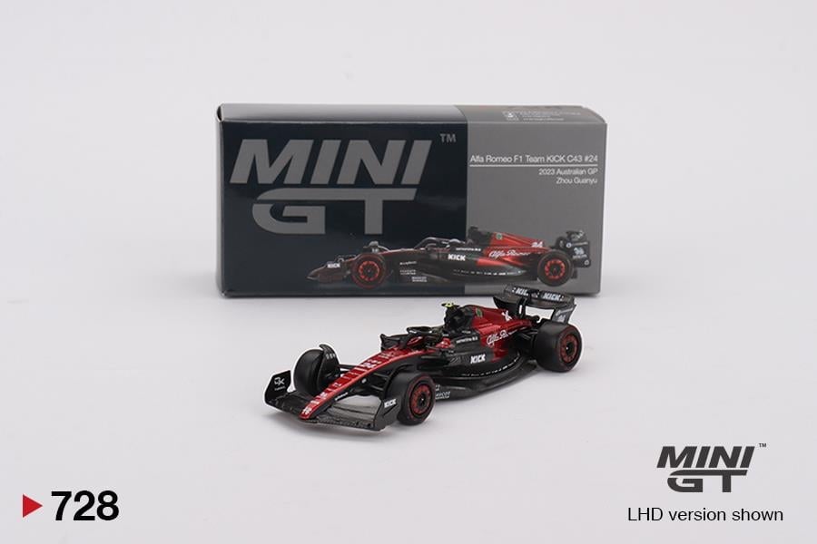Mini GT 1/64 Alfa Romeo C43 Zhou Guanyu 2023 F1 Australian GP MGT00728