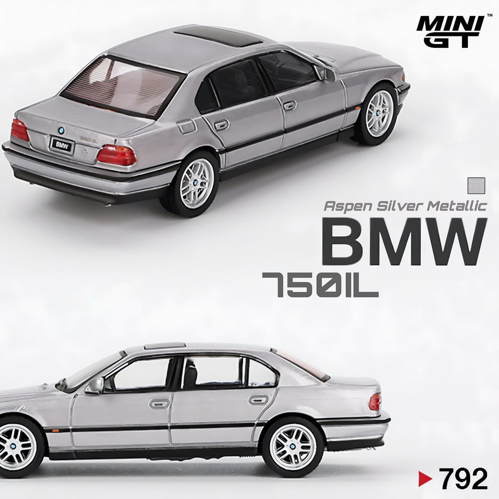 Mini GT 1/64 BMW 750IL Aspen Silver Metallic MGT00792
