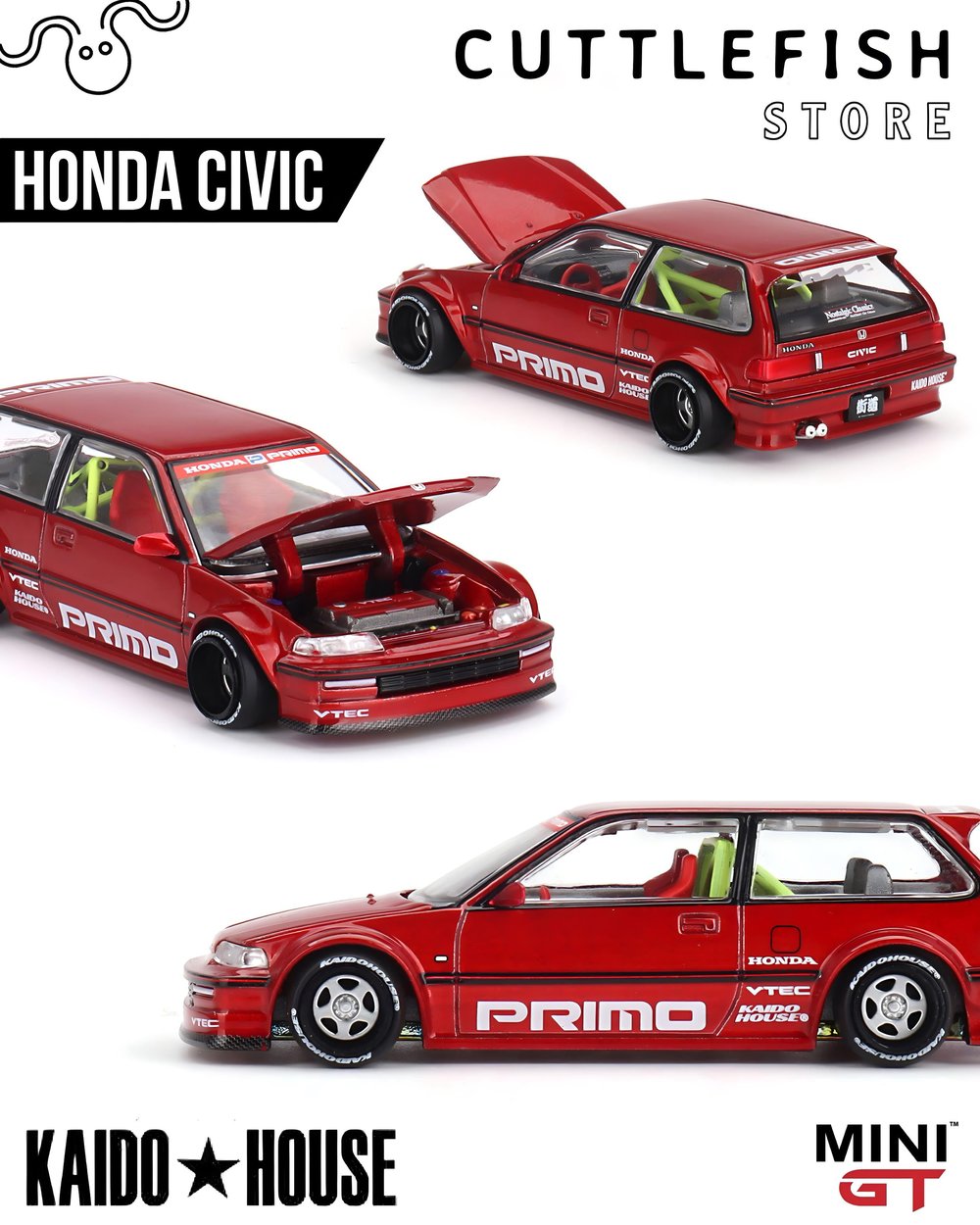 Mini GT 1/64 Honda Civic (EF) Kaido Works V2 KHMG156