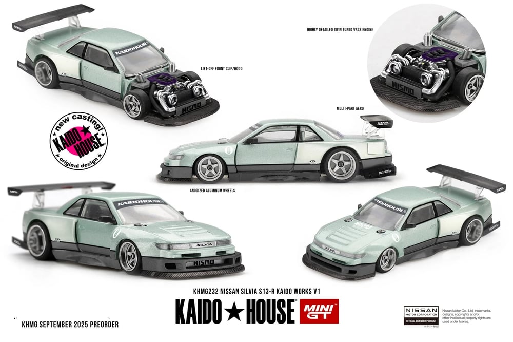 Mini GT 1/64 Kaido House Nissan Silvia S13-R KAIDO WORKS V1 KHMG232