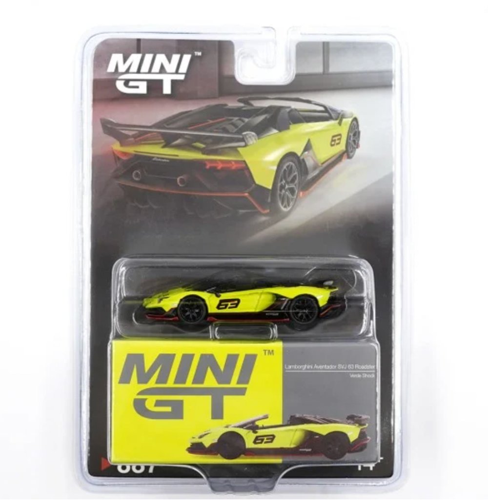 Mini GT 1/64 Lamborghini Aventador SVJ 63 Roadster Verde Shock - Blister Paket MGT00887-BL