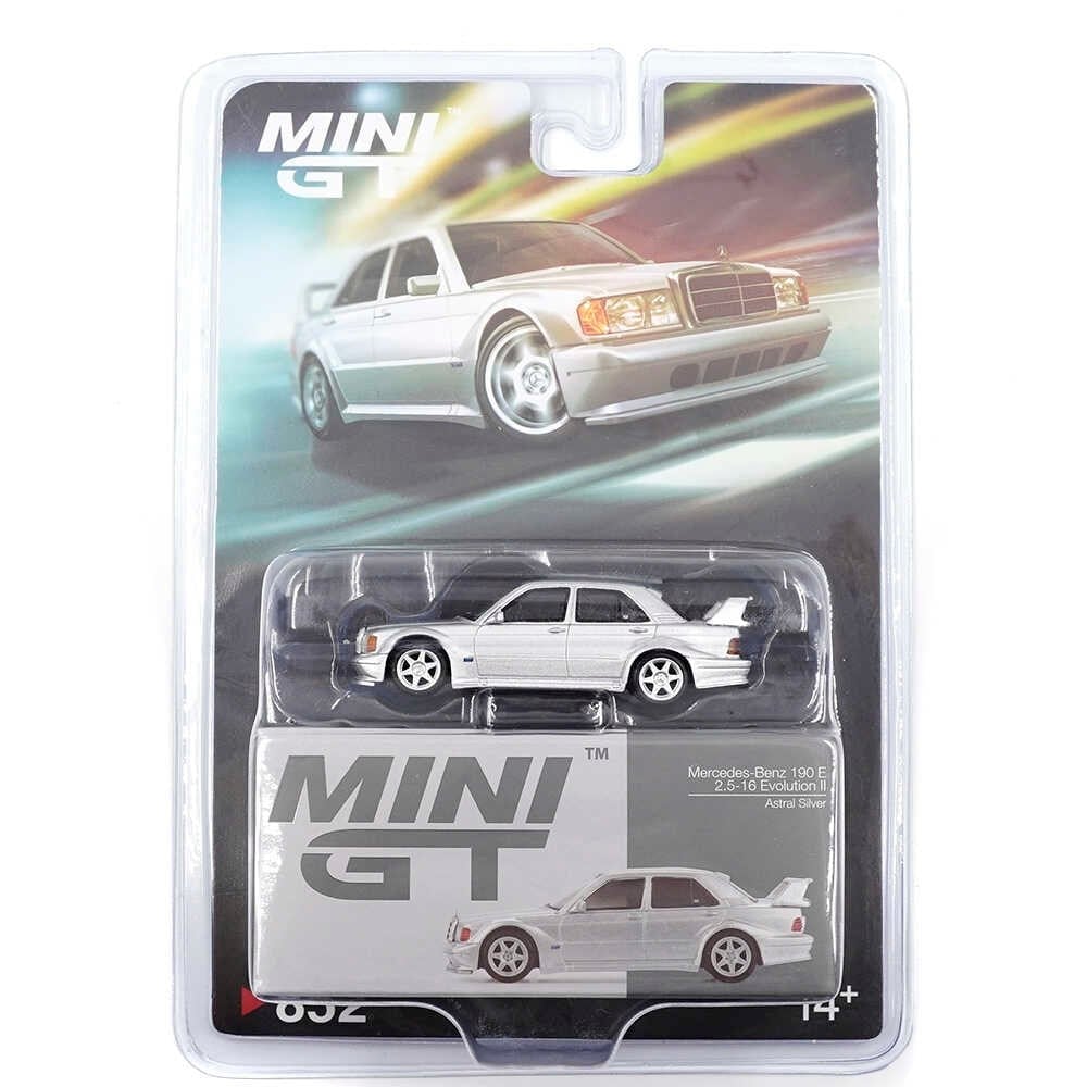 Mini GT 1/64 Mercedes-Benz 190E 2.5-16 Evolution II Astral Silver //852 (BLISTER PAKET)