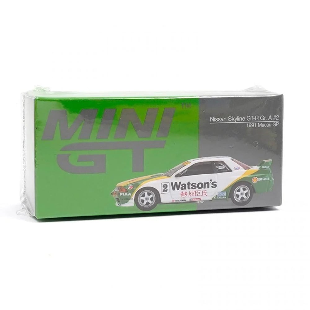 Mini GT 1/64 Nissan GT-R R32 Gr. A #2 1991 Macau GP RHD Diecast Scale Model Car