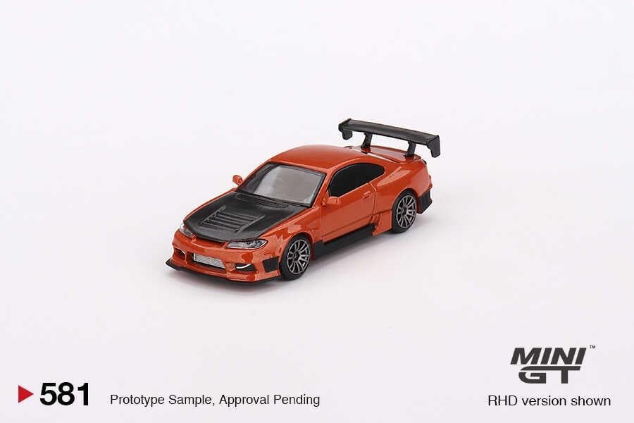 Mini GT 1/64 Nissan Silvia S15 D-MAX Metallic Orange MGT00581