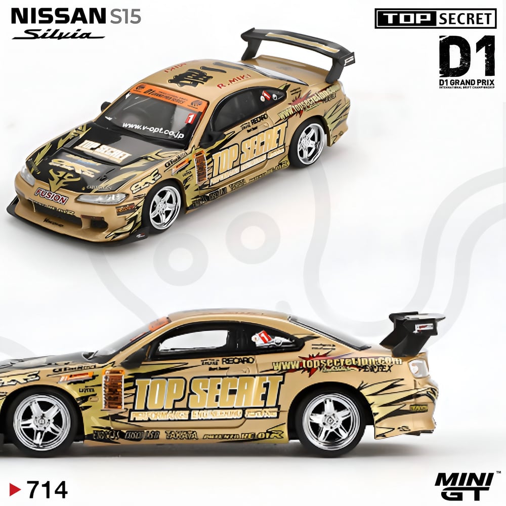 Mini GT 1/64 Nissan Silvia (S15) Top Secret D1GP //714