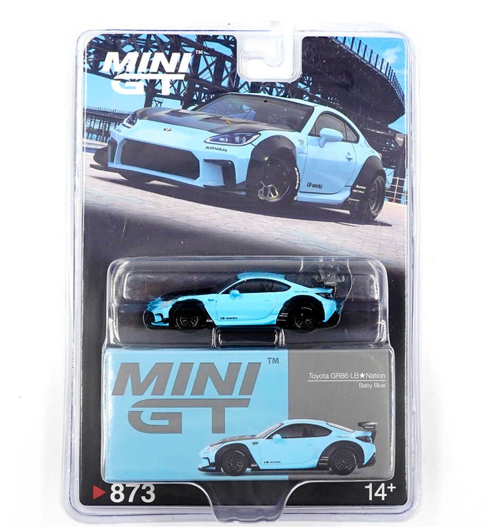 Mini GT 1/64 Toyota GR86 LB Nation Baby Blue - Blister Paket MGT00873-BL