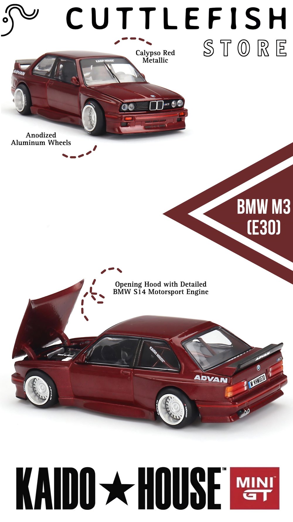 Mini GT BMW M3 (E30) Kaido GT V1 //162