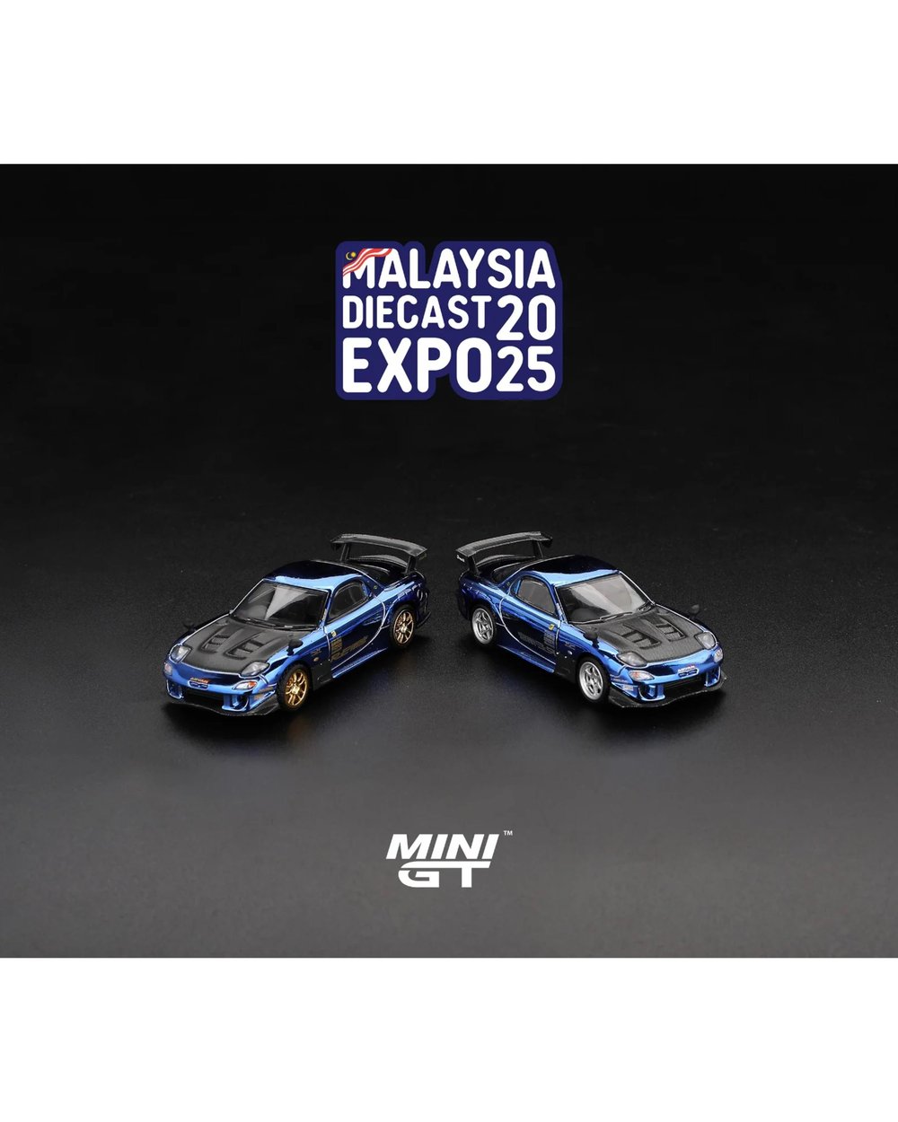 Mini GT MDX 2025 #1020/ #1021 Mazda RX-7 RE-Amemiya Chrome Blue