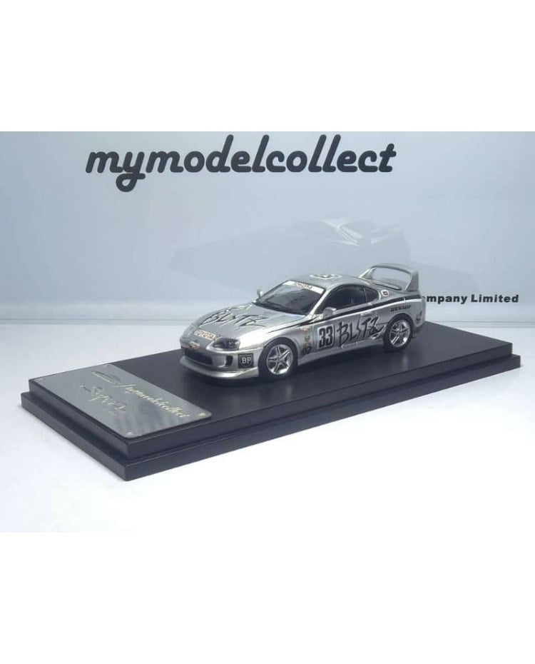 Model Collect MC 1:64 1994 Toyota Supra (JZA80) Silver 'BLiTZ' Livery