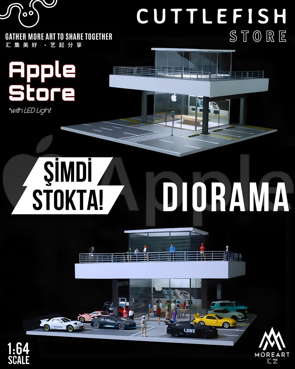 MoreArt 1:64 Apple Store Scene Model MO936208